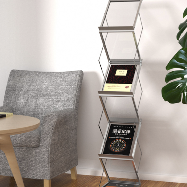 Mesh Brochure Stand - Portable Display Rack for Tradeshows - Image 2