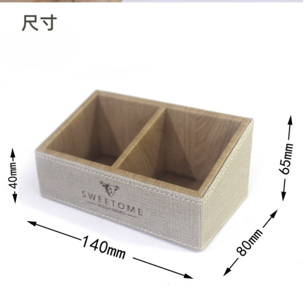 Leather Hotel Room Remote Control Storage Box - Image 7