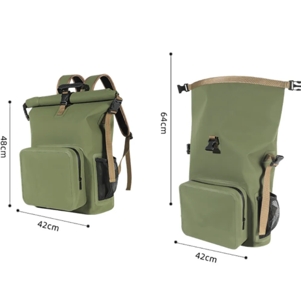 Custom Logo 25L Waterproof PVC Tarpaulin Backpack - Image 3