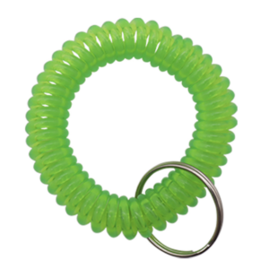 Retractable Spring Coil Keychain Wristband for Gym & Pool