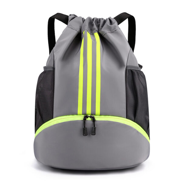 Drawstring Sports Backpack with Water Bottle Holder