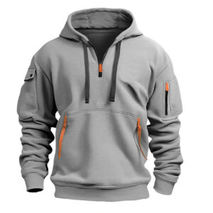 Men's Autumn Multi-Pocket Hoodie - High-Quality Streetwear