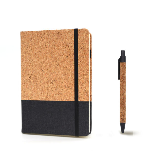 A5 Cork Diary - Custom PU Leather Business Office Journal With Pen Hot Sale - Image 2