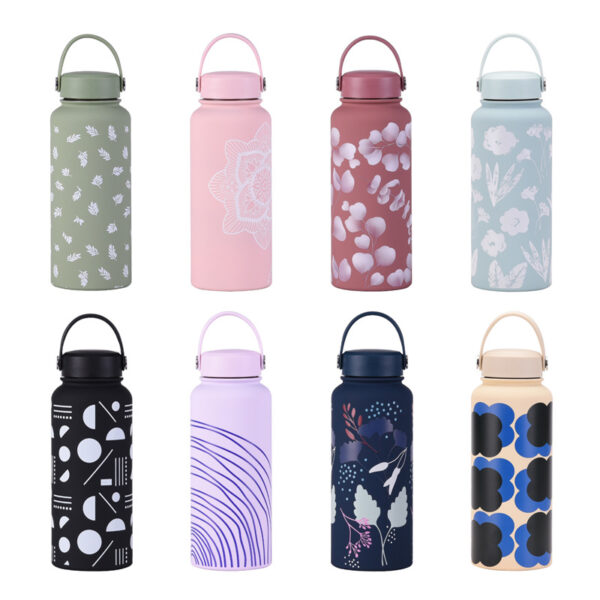 Colorful Flower Stainless Steel Drinkware Set - Image 4