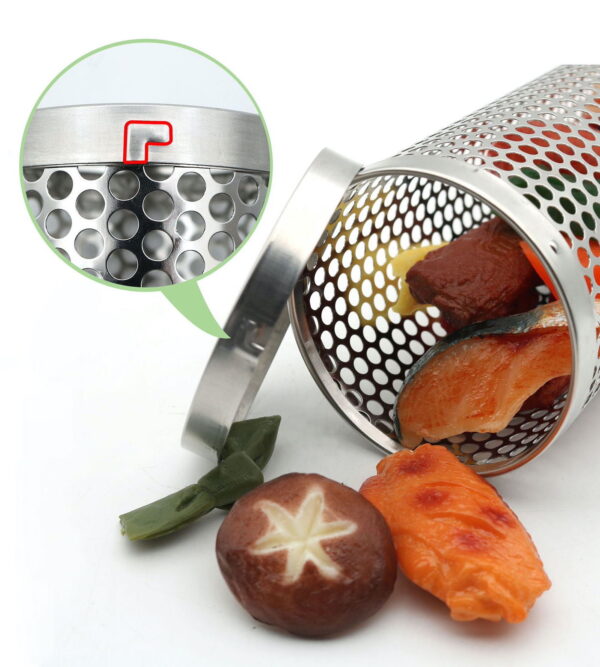 Stainless Steel Grilling Basket - Durable BBQ Potato Roasting Net Cage Grill Basket - Image 5