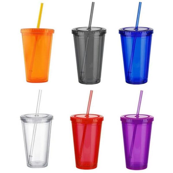 Customizable Eco-Friendly Double Wall Tumblers with Lids - Image 3