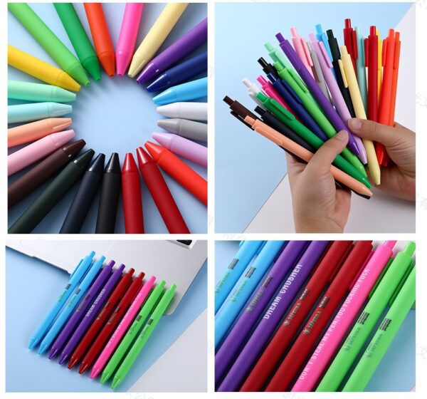 Top Quality Jelly color barrel retractable pen Soft plastic Barrel gel pen custom logo - Image 5
