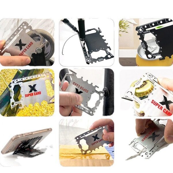 Custom Logo Metal Credit Card Wallet Tool Multi Tool Business Card Bottle Opener - Image 2