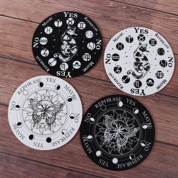 Black/White 7-Star Pendulum Wood Carved Home Decor - Image 3