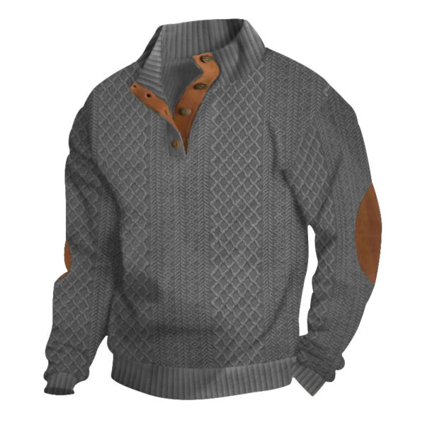 Men's Outdoor Casual Collar Knitted Pullover - Image 4