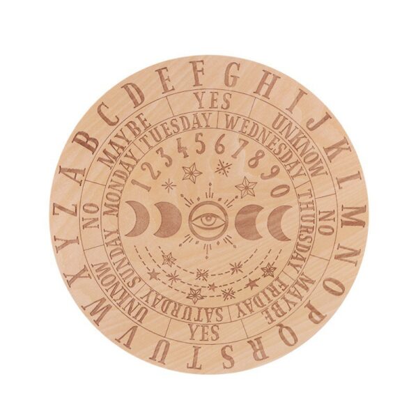 Black/White 7-Star Pendulum Wood Carved Home Decor - Image 4