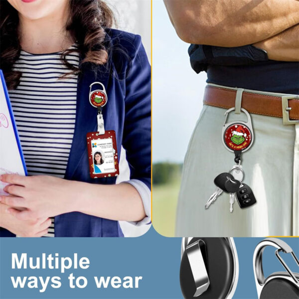 Retractable Badge Holder: Detachable Lanyard, Heavy Duty Reel - Image 5