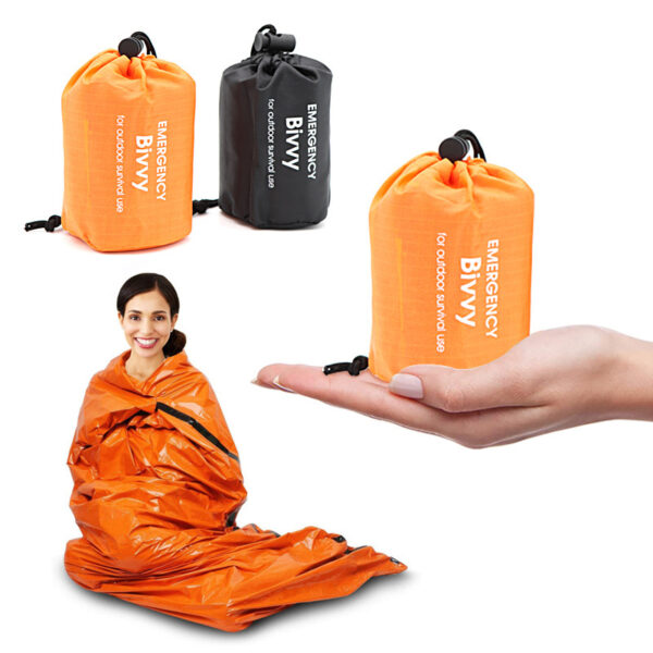Lightweight Waterproof Bivy Sack: Single Person, Camping, Survival Sleeping Bag - Image 3