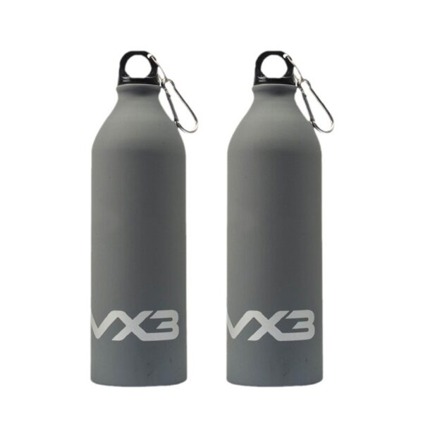 Custom Black Aluminum Bottle: Matt Finish, Silk Screen Print, Screw Cap - Image 2