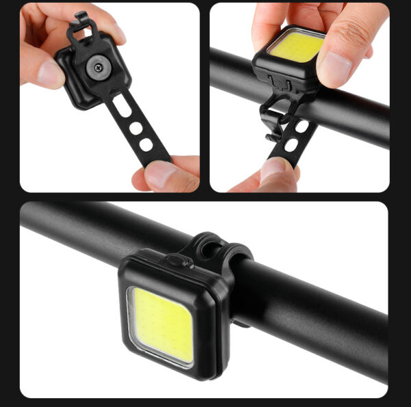 USB Rechargeable Waterproof LED Bike Lights Set - Image 6