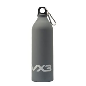 Custom Black Aluminum Bottle: Matt Finish, Silk Screen Print, Screw Cap