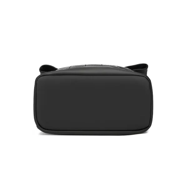 Custom Waterproof PU Leather Roll Top Backpack - Men's Business Travel - Image 4