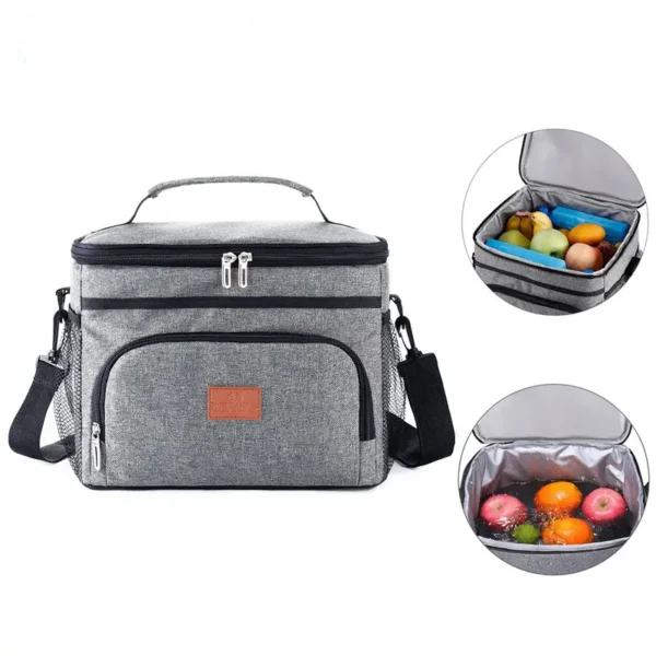 Portable Outdoor Picnic Lunch Insulated Thermal Tote Bag - Image 3