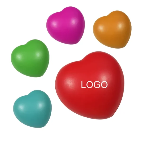 Custom Heart Shape PU Foam Stress Ball - Promotional Gift - Image 4