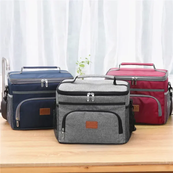 Portable Outdoor Picnic Lunch Insulated Thermal Tote Bag - Image 5