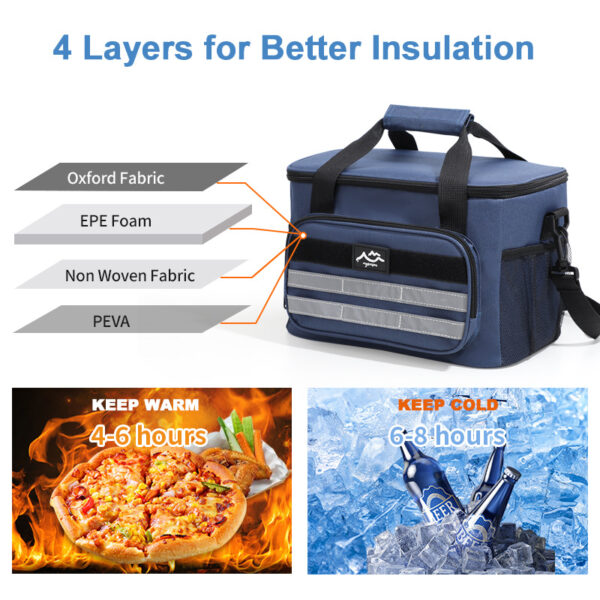 Large Thickened Aluminum Foil Picnic Cooler Bag - Fresh Ice Pack - Image 6