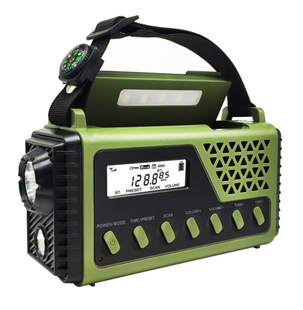 Camping Solar Dynamo Radio - FM, Weather Alert, Torch, Rechargeable - Image 2