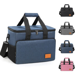 Insulated Lunch Tote - Durable, Portable, Shoulder Strap, Christmas Picnics
