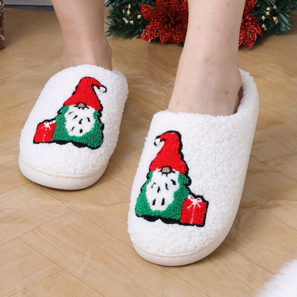 Halloween Embroidered Slippers - Non-Slip Velvet - Image 3