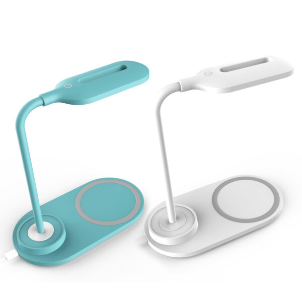 10W Wireless Charging LED Desk Lamp - Calendar Alarm Clock - Image 4