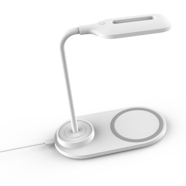 10W Wireless Charging LED Desk Lamp - Calendar Alarm Clock - Image 2