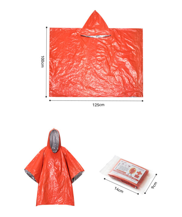 Emergency Mylar Blanket Poncho - Waterproof, Lightweight - Image 3