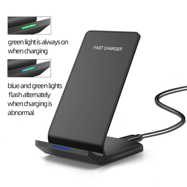 15W Wireless Charger Stand - Fast Charging Dock with LED - Image 2