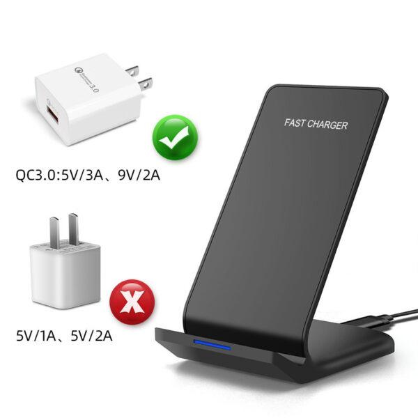 15W Wireless Charger Stand - Fast Charging Dock with LED - Image 3