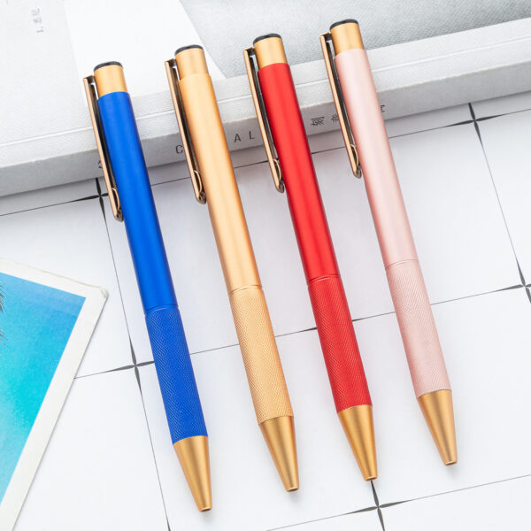 Luxury Twist Ballpoint Pen - Custom Logo Metal Pen for Gift - Image 2
