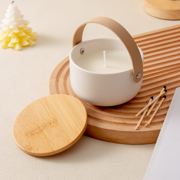 Easter Luxury Small Porcelain Candle Container with Lid - Image 3