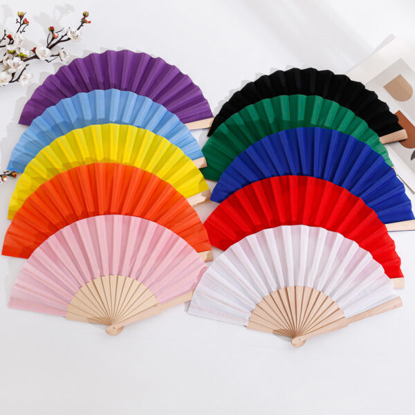 Wholesale 23cm Original Wood & Cloth Hand Fan - Image 5
