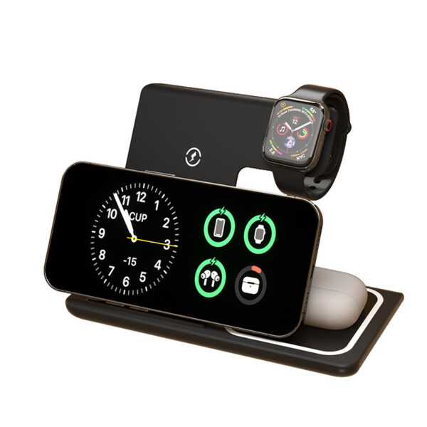 3-in-1 15W MagSafe Wireless Charger Stand for iPhone, Watch, AirPods - Image 2