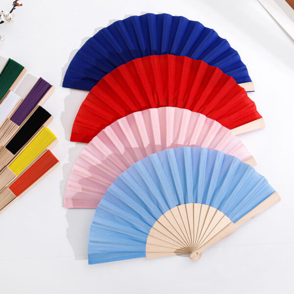 Wholesale 23cm Original Wood & Cloth Hand Fan - Image 4