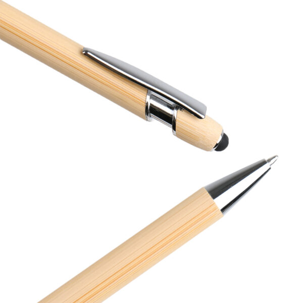 Eco Retractable Bamboo Ballpen w/ Custom Logo - Image 4