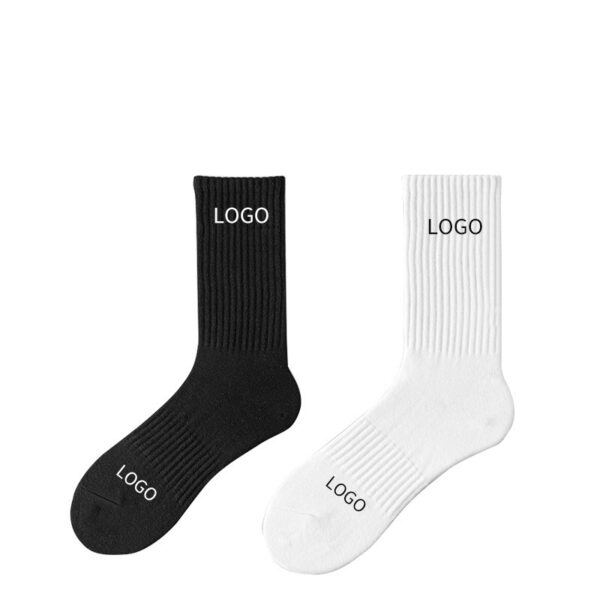 Men's Designer Cotton Crew Socks - Printed & Embroidered - Image 2