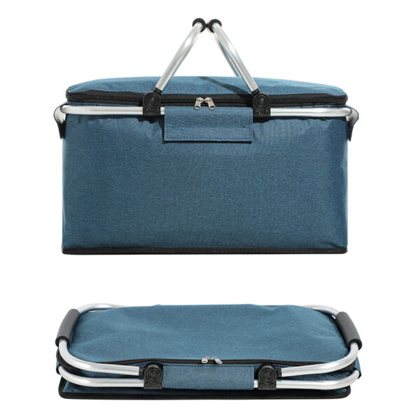 Custom Collapsible Insulated Travel Cooler - Large Picnic Basket - Image 5