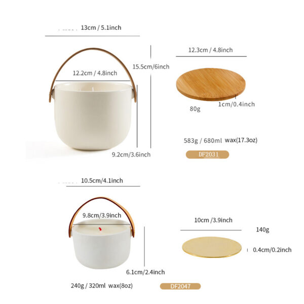 Easter Luxury Small Porcelain Candle Container with Lid - Image 4