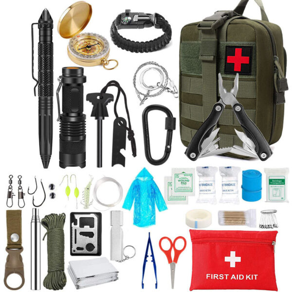 Emergency First Aid Kit - Pro Survival Gear with Pouch for Outdoors - Image 3