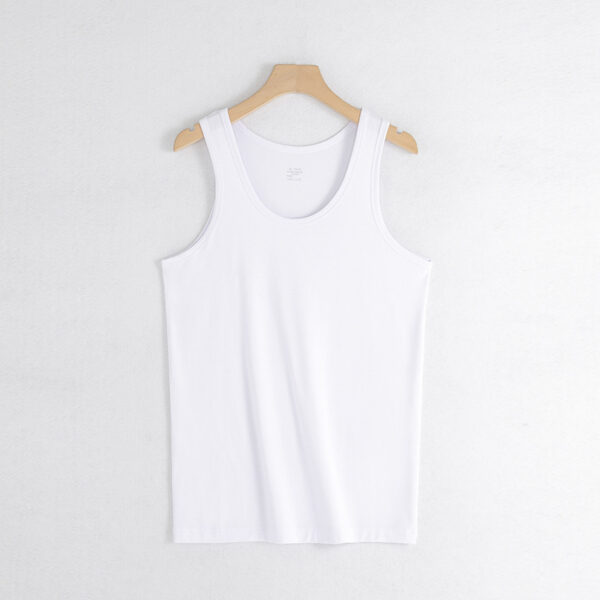 Men's White Gym Tank Tops - Training Singlet Vests - Image 3