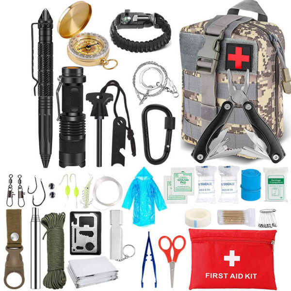 Emergency First Aid Kit - Pro Survival Gear with Pouch for Outdoors - Image 4