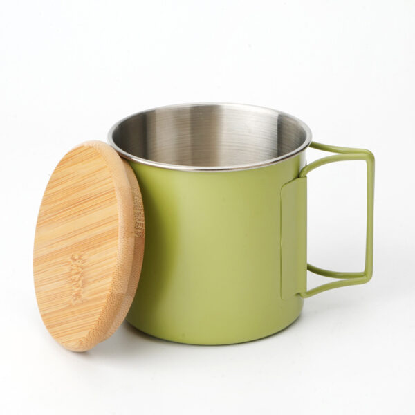 Outdoor Camping Cup - Aluminum Alloy, Foldable Handle - Image 4