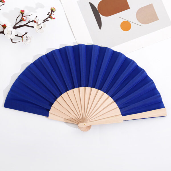 Wholesale 23cm Original Wood & Cloth Hand Fan - Image 3