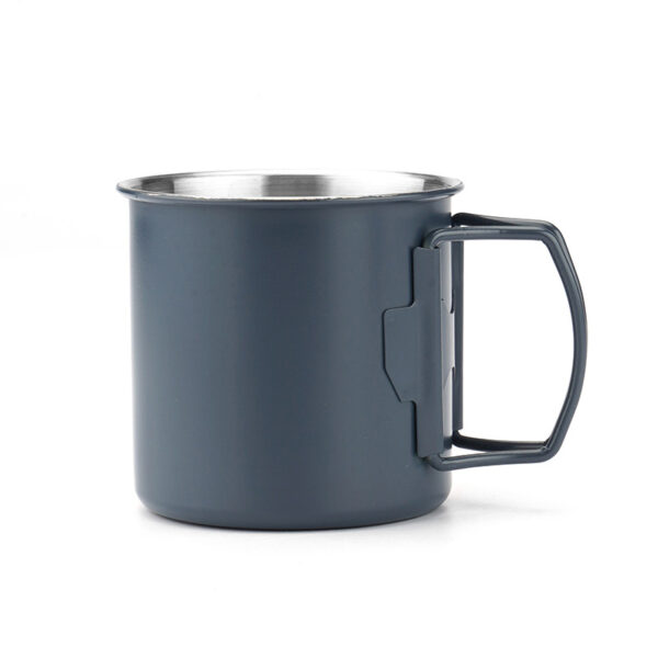 Outdoor Camping Cup - Aluminum Alloy, Foldable Handle - Image 2