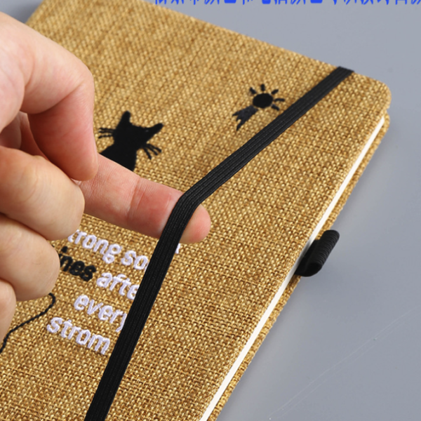 Custom A5/A6 Elastic Dowling Embroidered Notebook - Image 4