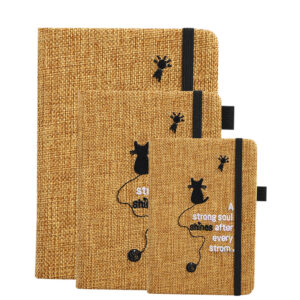 Custom A5/A6 Elastic Dowling Embroidered Notebook